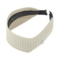 thumbnail image 4 of Unique Bargains 1 Pc Headband Fresh Plaid Wide Hair Accessories Khaki, 4 of 5