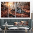 thumbnail image 1 of Rocky Red Autumn Forest - Landscape Photography Canvas Art Print, 1 of 3