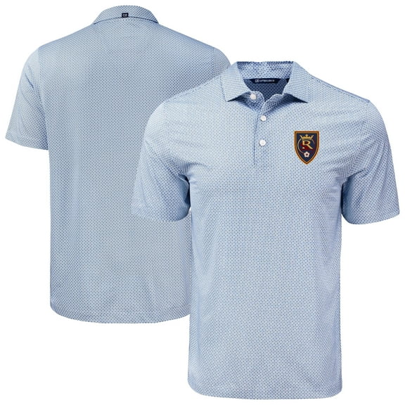 Men's-Cutter & Buck  Navy Real Salt Lake Big & Tall Pike Eco Diamond Dot Print Recycled Polo