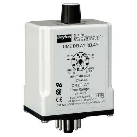 

Time Delay Relay 24VAC/DC 10A DPDT