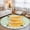 Green, variant on Orange Slices Round Living Room Rugs 6 ft, Daisy Honeybee Polka Dots Blue Washable Area Rug with Non-Slip Sturdy Edge Binding Round Carpet for Kitchen Office Bedroom