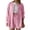 Pink, variant on Kinrui Linen Sets for Women 2 Piece Outfits Long Sleeve Button Down Shirts & Drawstring Gauze Shorts Army Green L