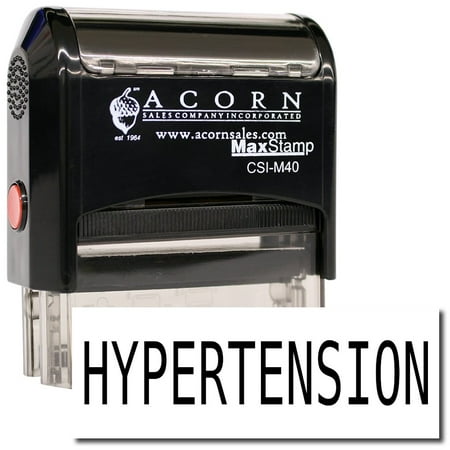 Large Self-Inking Hypertension Stamp with Mint Green Ink