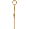 thumbnail image 3 of 14K Yellow Gold Claddagh Cross Pendant (34 X 18) Made In Peru c4243, 3 of 6