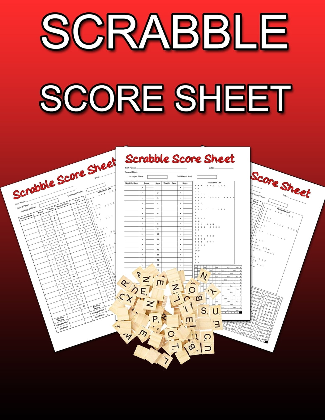 Scrabble Score Sheet Scrabble Game Record Book Scrabble Score Keeper