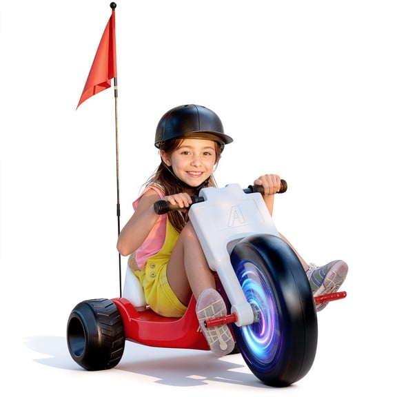 24V Electric Tricycle for Kids Ages 3 with Parental Speed Control,Adjustable Seat & Fun LED Lights,Ideal Gift