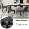 thumbnail image 5 of Set of 4 Modern Dining Chairs Faux Leather Metal Construction Cushioned Seats，Comfortable Office Chair-Gray, 5 of 7