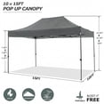 thumbnail image 4 of COBIZI 10x15 Pop Up Canopy with 4 Sidewalls, Heavy Duty Waterproof Commercial Canopy Tent for Outdoor Parties & Garden Events, Carry Bag Included, Gray, 4 of 9