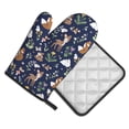 thumbnail image 2 of KLL Animals And Wildflowers Pattern Oven Mitts and Pot Holders 2pcs Sets for Kitchen, Oven Mitt Heat Resistant 536°F, Oven Gloves for Kitchen,Cooking and Baking, 2 of 7