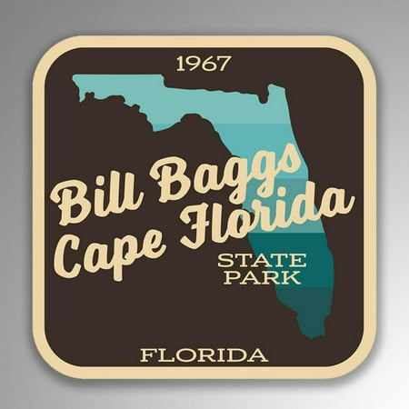 Bill Baggs Cape Florida State Park Decal Sticker | 4-Inches By 4-Inches | Vinyl Sticker | UV Protective Laminate |