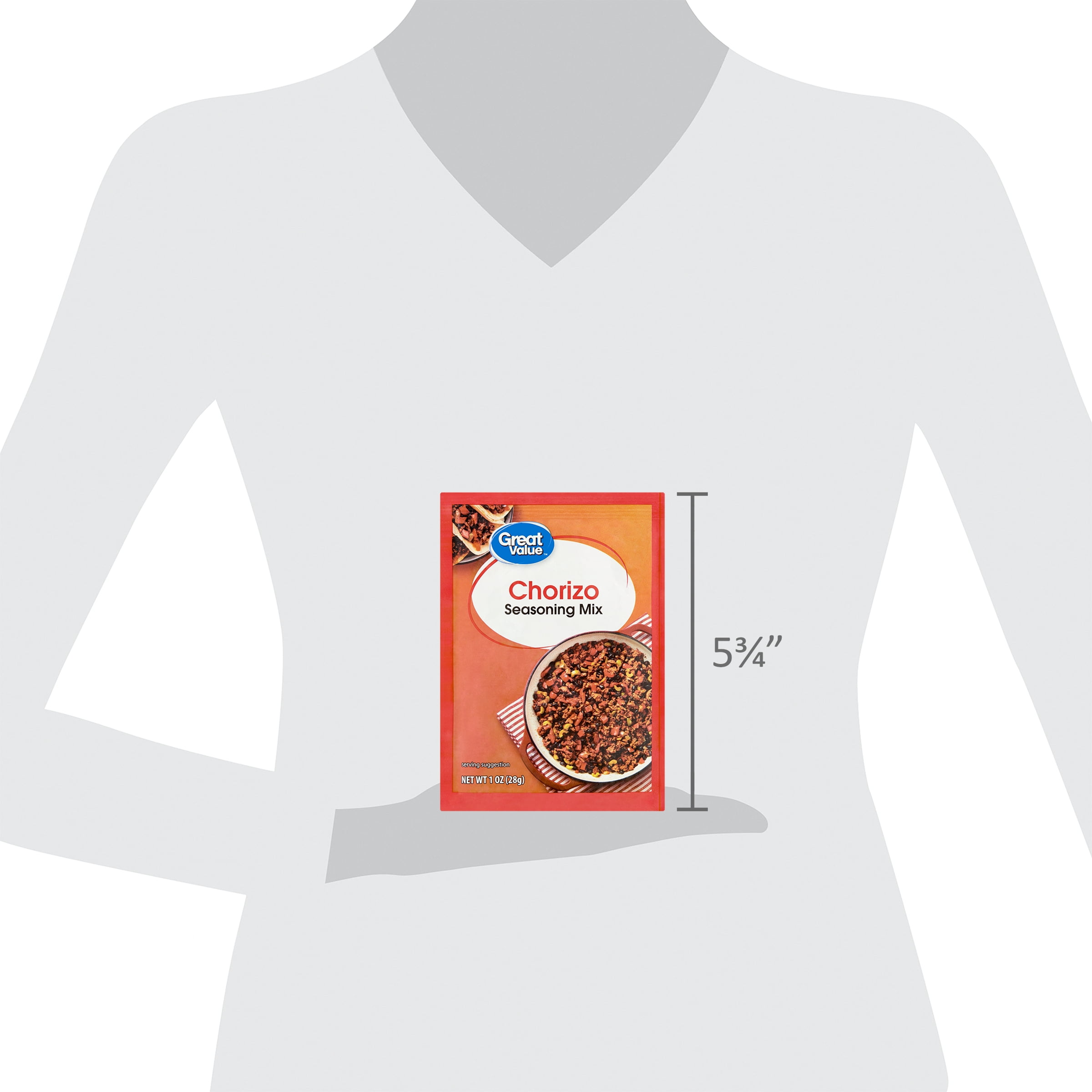 GREAT VALUE SEASONING MIX CHORIZO 1 OZ