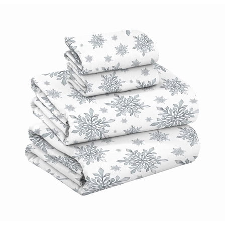 RUVANTI Flannel Sheets Queen Size - GOTS Certified 100% Organic Cotton, 4 Piece Warm, Soft & Breathable Set, Deep Pocket Snug Fit, Double Brushed Cozy All Season Bedding, Crystal Noir