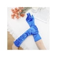 thumbnail image 6 of INSPIRE CHIC Women's Satin Shiny Opera Length Gloves Pleated Full Finger Long Evening Glove One Size Blue, 6 of 6