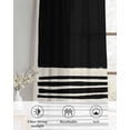 thumbnail image 6 of Brown Black Sheer Curtains 63 Inch Length 2 Panels Set for Living Room/Bedroom, Modern Abstract Art Farmhouse Striped Kitchen Curtains Grommet Semi-Sheer Curtains Drapes Window Treatments 42"x63"x2, 6 of 7