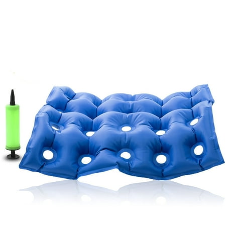Wheelchair Head Support Foldable Air Inflatable Seat Cushion, Extended Care Comfortable Medical Heat Sealed Seat Cushion Support Hemorrhoid Tailbone Sciatica Pain Relief for Wheel Chair Office Car Travel and Day to Day Use ()