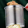thumbnail image 4 of Stainless Steel Deep Fryer Pot with Removable Basket,  Stove Top Deep Fryer with Easy Grip Handle Integrated Oil Strainer for Frying Fish, Shrimp, Fries, Chicken, 4 of 6