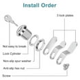 thumbnail image 3 of Cam Locks Cabinet Lock Keyed,5/8In(Length) Cylinder for 3/8In Max Panel Thickness,for File Drawer Mailbox Storage 6Pcs, 3 of 7