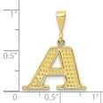 thumbnail image 2 of FJC Finejewelers 10 kt Yellow Gold Themed Initial A Charm 26 mm x 20 mm, 2 of 4