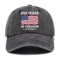 thumbnail image 5 of mgoYE 250 Year American Anniversary 1776-2026 Hat for Men Women, Adjustable Cotton USA Baseball Cap Black A, 5 of 5