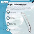 thumbnail image 3 of MARINE CITY Polished Stainless Steel 16 Inches Grab Rail Handle with 2 Blue LED Lights (16 Inches 2 LED Lights Grab Rail Handle) for Boats Yachts RVs (1 Pcs), 3 of 7