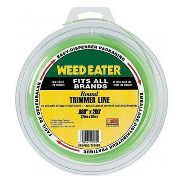 Weed Eater Trimmer Replacement .080" x 200' Round Trimmer Line