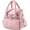 Pink, variant on Insulated Lunch Bag Women, Double Deck Lunch Box, Quilted Puffer Lunch Tote with Adjustable Strap, Leakproof, Durable & Meal Prep Large Lunch Cooler For Work Picnic Travel,Black