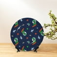 thumbnail image 6 of Kdxio Dinosaur Astronaut Bone China Decorative Plate Ceramic Decorative Plate for Home Office Wall Stand Decorative Plates for Home Bedroom-7in, 6 of 6