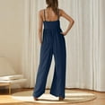 thumbnail image 6 of ABATAB Summer Jumpsuits for Women Casual Sleeveless baggy Rompers Wide Leg Jumpsuit with Pockets Dressy Clothes, 6 of 7