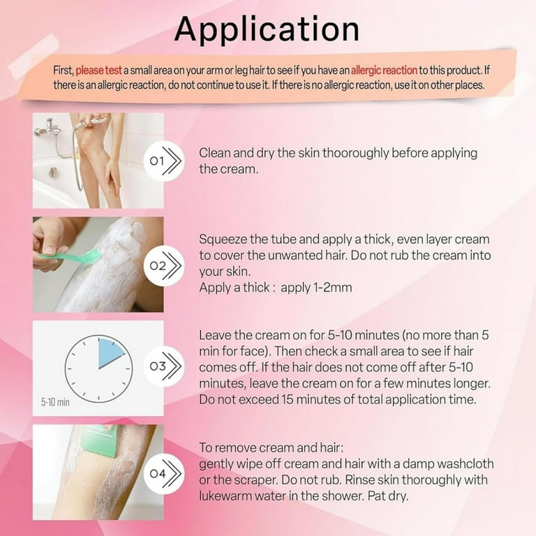 Bye Bye Bush, Bye Bye Bush Hair Removal, Pubic Hair Removal Cream, Hair Removal Cream for Face, Legs, and Underarms, Gentle formula 50G/1.76Fl.Oz (4Pcs)