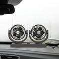 thumbnail image 1 of Ventilador de coche genérico, ventilador de doble cabezal, ventilador de refrigeración giratorio de 360  degree, USB de 5V para vehículos automotrices de, 1 of 8
