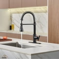 thumbnail image 3 of CASAINC Single Handle Kitchen Faucet with Pull Down Sprayer, Deck Mounted, Matte Black, 3 of 4