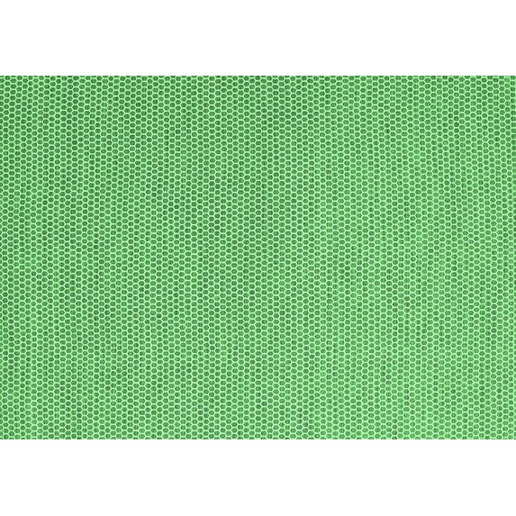 Ahgly Company Indoor Rectangle Abstract Emerald Green Contemporary Area Rugs, 7' x 10'