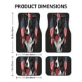 thumbnail image 2 of Sikiie Independence Day Collie Car Foot Mat Set of 4 Pieces Basics Universal Fit Rubber Carpet Floor Mats For Car SUV Van & Truck, 26.8"L x 17.3"W (Front), 13"L x 17.3"W(Rear), 2 of 6