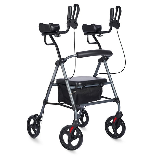 Zler Rollator Walker with Armrest, Up Rollator with Extra Wide Padded