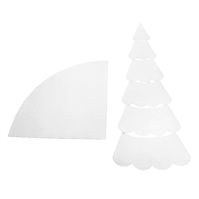 Handmade Christmas Tree Quilting Template Set Multifunctional DIY Sewing Ruler Practical Sewing Pattern Tools 15Inch