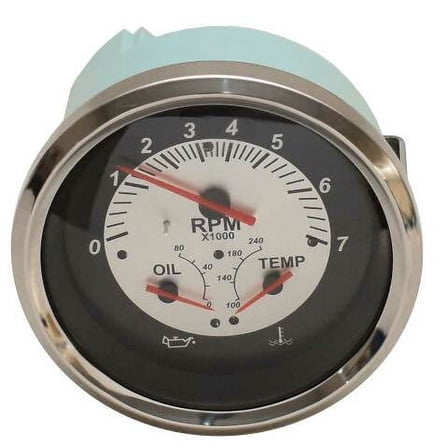 Veethree Boat Multifunction Gauge 781184PDFB | Oversized 4 3/8 Inch