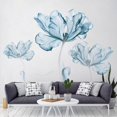 thumbnail image 3 of Calcomanías de pared de flores azules Pegatinas de pared Peel and Stick Calcomanía extraíble Stick DIY Wall Art Home Decoración de pared para dormitorio Sala de estar Baño Decoración de pare, 3 of 5