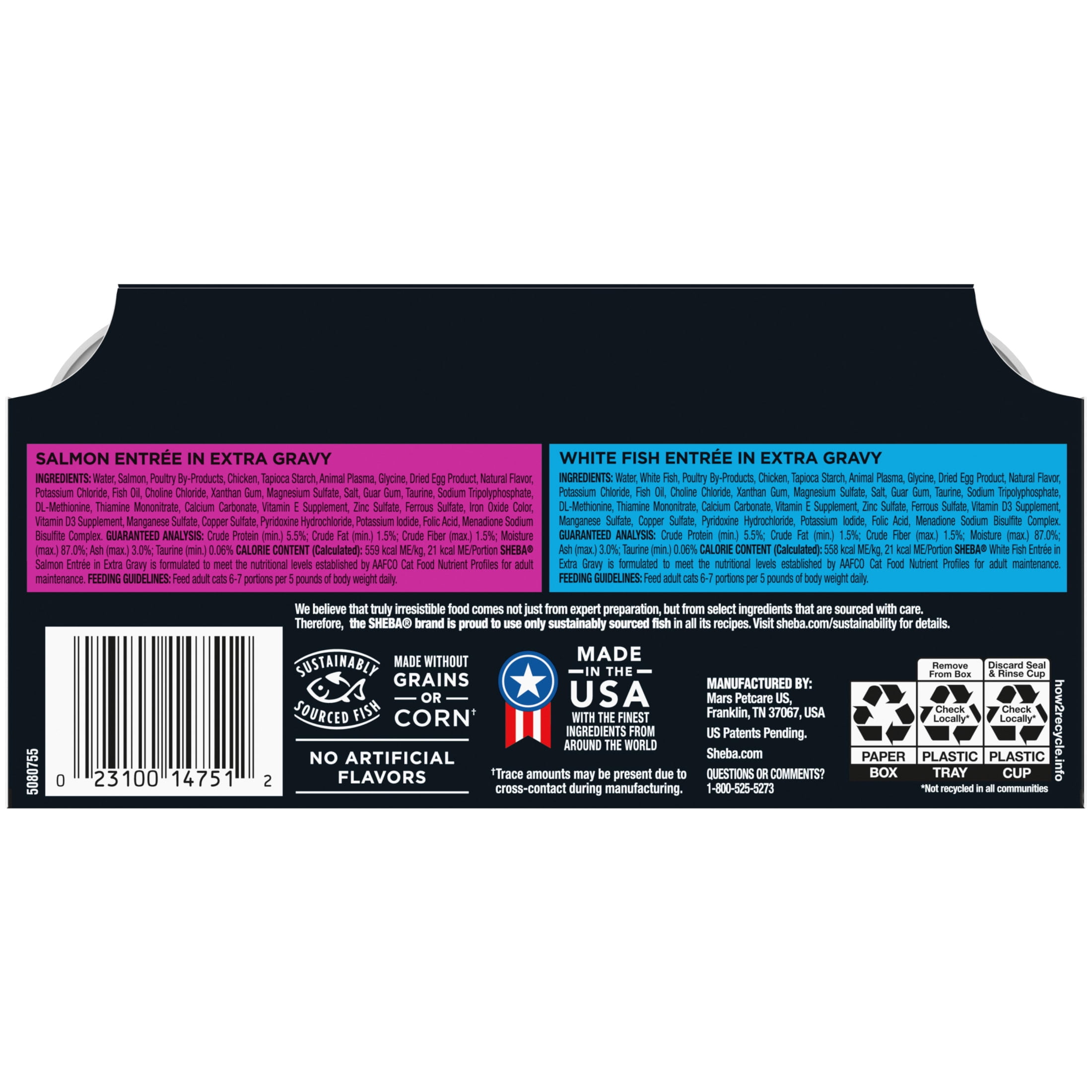 (4 pack) Sheba Gravy Indulgence Entree In Extra Gravy Variety Pack Cat Food, 2.6 Oz Twin-Pack Trays