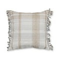 thumbnail image 2 of Better Homes & Gardens Reversible Plaid Decorative Square Throw Pillow, 20" x 20", Brown, 1 per Pack, 2 of 5