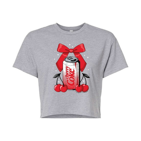 Coca-Cola - Retro Coquette Cherry Coke - Junior's Cropped Tee