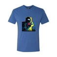 thumbnail image 2 of Wild Bobby, Colorful Cosmic Neon Astronaut Lunar Spaceman Moon Galaxy, Fashion, Men Premium Tri Blend Tee, Vintage Royal, Large, 2 of 4