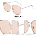 thumbnail image 3 of Gafas de sol de montura grande, personalidad de la moda, gafas de sol de moda, hechas de PC y metal., 3 of 5