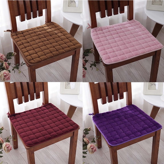 Stool Cushion, Dining Chair Cushion With Universal Slip Strap Tie Rope Design Featuring A Thin All Season Profile for Household Kitchen and Student Use, Solid Color Seat Pad Blahzhy