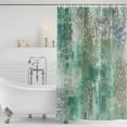 thumbnail image 3 of Teal Blue Boho Shower Curtain, Waterproof Shower Curtains for Bathroom, Vintage Ethnic Tribe Abstract Art Washable Fabric Bathtub Curtain Set Bath Decor with 12 Hooks Long 72"x84", 3 of 8