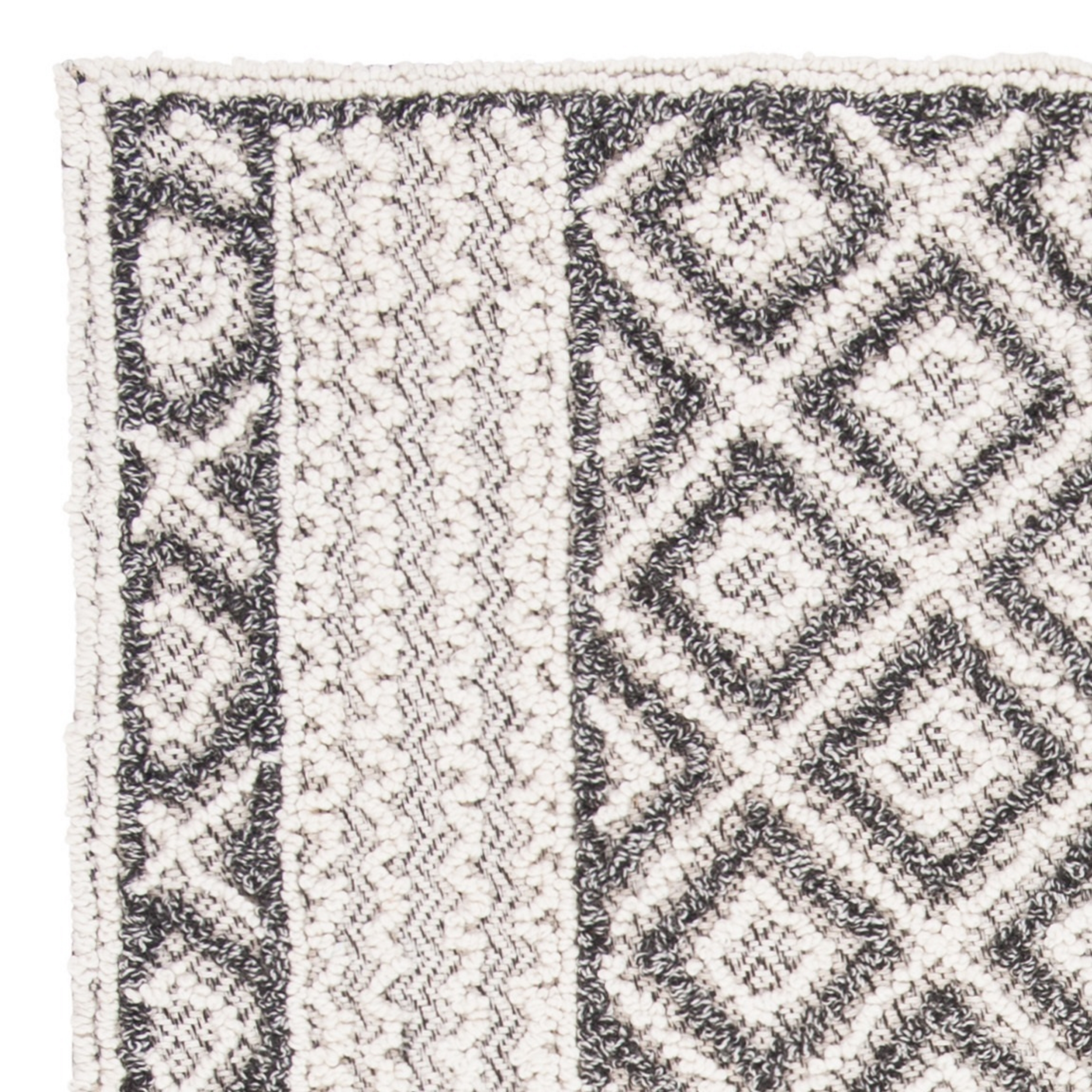 SAFAVIEH Trace Jacqueline Geometric Striped Area Rug, Grey/Beige, 4' x 6'