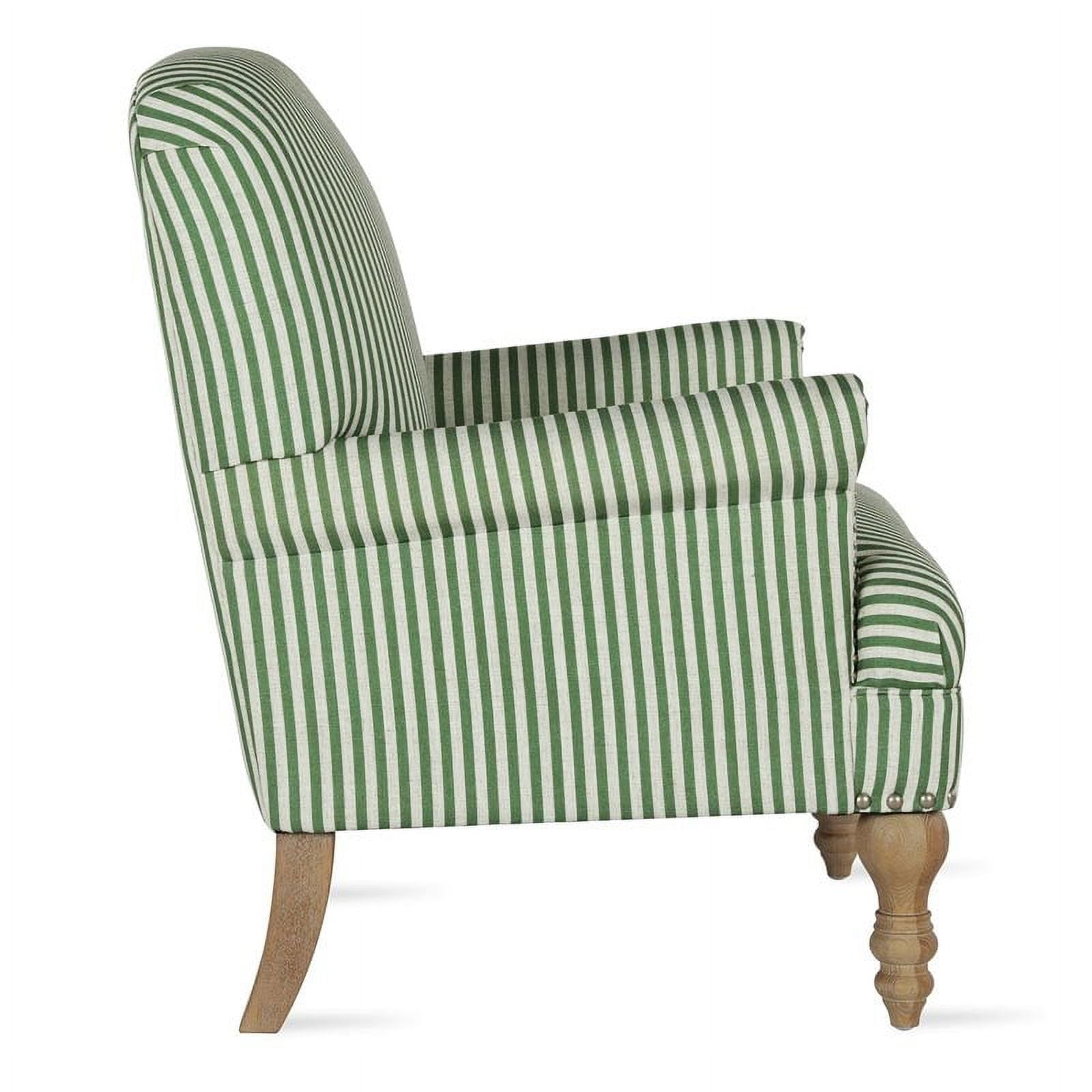 Green striped accent chair clearance