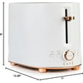 thumbnail image 6 of Café Express Finish 2-Slice Toaster | Extra-Wide Slots, Extra Lift for Waffles, Pastries, Texas Toast & More | 4 Pre-Set Functions, 8 Shade Options | Countertop Kitchen Essentials | Matte White, 6 of 6