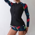 thumbnail image 5 of vigerkar Women Two Piece Rash Guard Long Sleeve Zip Front Swimsuit UPF 50+ Swimwear Surf Suit (Red, XXL), 5 of 6