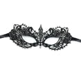 thumbnail image 1 of FELTECHELECTR Antifaz veneciano de encaje sexy para mujer con diamantes para fiesta de disfraces de cosplay (negro), 1 of 6