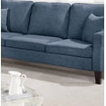 thumbnail image 6 of 2pc Navy Chenille Sofa Set & Loveseat for Living Room | Modern Style, Plush Cushions, Unique Arm Support, 5 Seats, Includes Accent Pillows, 6 of 6